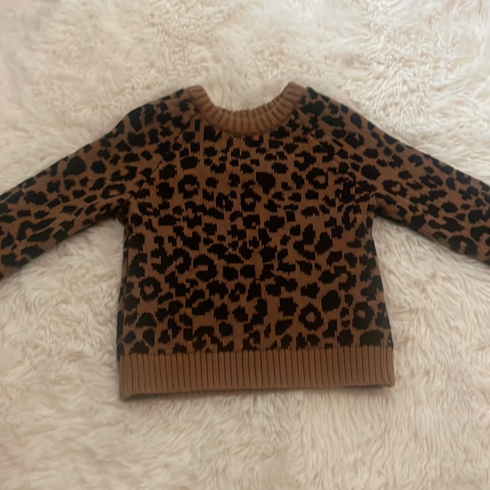 Toddler cheetah print sweater